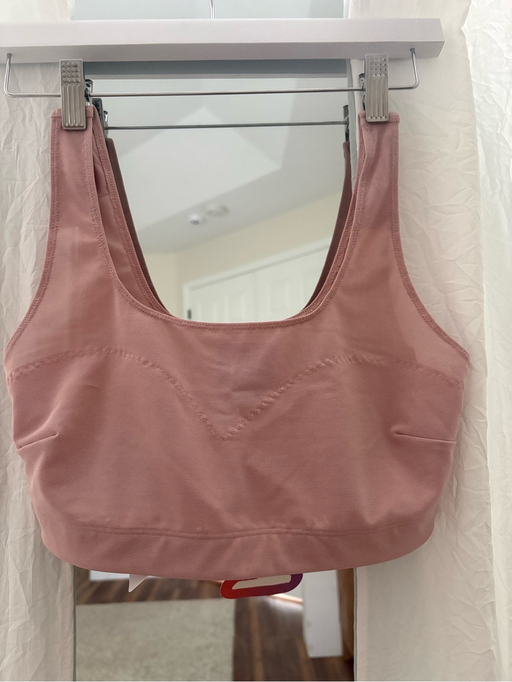 Fabletics- YITTY Scoop-Neck Mesh Bralette in Dusty Rose
